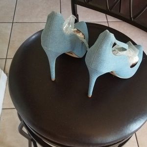 Beautiful light blue denim shoes